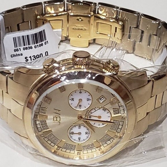 $1390 MSRP~ JBW Delano Chronograph Diamond Dial Men's Watch ~ RARE - Picture 6 of 10
